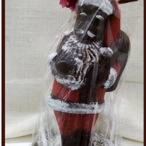 Babbo Natale 1 kg cioccolato fondente decorato a mano SOLO RITIRO IN NEGOZIO
