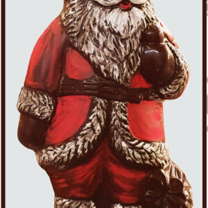 Babbo Natale 5 kg cioccolato fondente decorato a mano SOLO RITIRO IN NEGOZIO