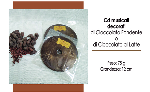 CD musicale in cioccolato FONDENTE al miele 75 g