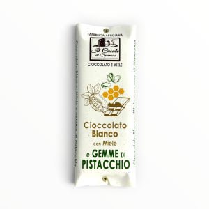 Tavoletta di puro cioccolato bianco e pistacchi italiani SPANORA 100g