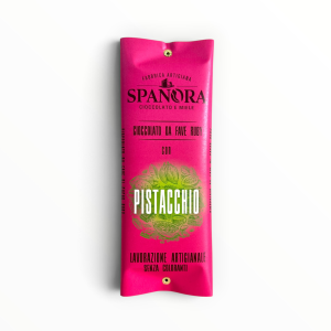 Tavoletta di Cioccolato RUBY e GEMME DI PISTACCHIO con miele di acacia da fave di cacao rosa 95 g