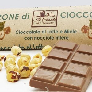 Torrone di cioccolato al latte e miele nocciole italiane 235 g Il Casale di Spanora