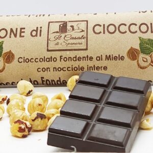 Torrone di cioccolato fondente al miele e nocciole romane 235 g Il Casale di Spanora