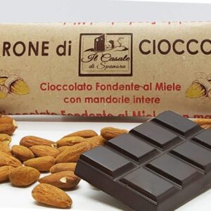 Torrone di cioccolato fondente al miele mandorle italiane 235 g Il Casale di Spanora
