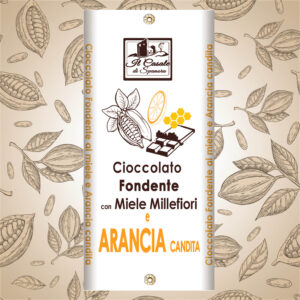 Tavoletta di Cioccolato Fondente e arancia candita 100 g
