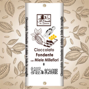 Tavoletta di cioccolato Fondente e Sale in scaglie 40 g