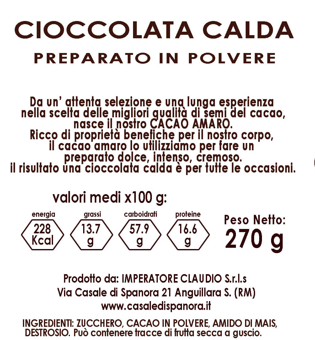 Cioccolata calda alta qualità CLASSICA - preparato in polvere 210 g - immagine 4