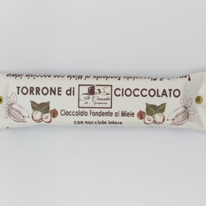 Torrone di cioccolato fondente al miele e nocciole romane 115 g Il Casale di Spanora
