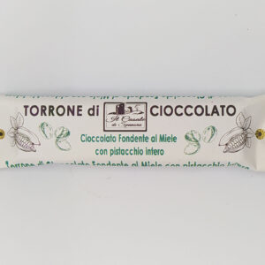 Torrone di cioccolato fondente al miele e pistacchi italiani 115 g Il Casale di Spanora