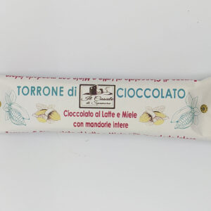 Torrone di cioccolato al latte e miele con mandorle italiane 115 g Il Casale di Spanora