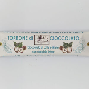 Torrone di cioccolato al latte e miele con nocciole romane 115 g Il Casale di Spanora