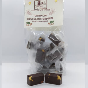 Torroncini di cioccolato fondente al miele con nocciole romane 200 g Il Casale di Spanora