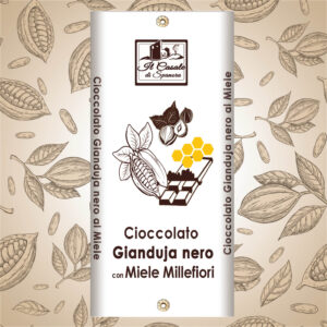 Tavoletta di cioccolato gianduja nero al miele 100 g