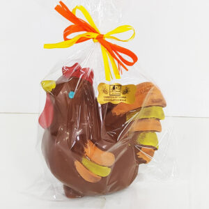 Galletto  decorato a mano di cioccolato AL LATTE al miele 180 g