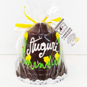 Campana PICCOLA  pasquale cioccolato fondente extra decorata a mano 150 g SOLO RITIRO IN NEGOZIO