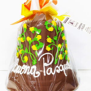 Campana GRANDE pasquale cioccolato al latte e miele decorata a mano 350 g SOLO RITIRO IN NEGOZIO