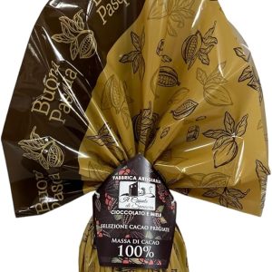 Uovo di Pasqua Fondente 100%  massa di cacao naturale | GRANDE 300gr | SORPRESA | Cioccolato Artigianale Italiano alta qualità