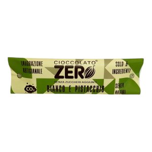 Tavoletta di Cioccolato Bianco con Pistacchi Italiani Senza Zuccheri Aggiunti – 40g