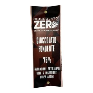 Tavoletta  di cioccolato Fondente 75% Cacao Senza Zuccheri Aggiunti – 100g