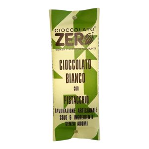 Tavoletta di Cioccolato Bianco con Pistacchi Italiani Senza Zuccheri Aggiunti – 100g