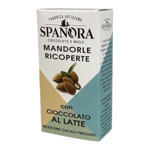 Dragées artigianali di mandorle italiane ricoperte cioccolato al latte  70 g