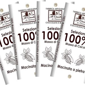 Set 4 Tavolette Massa di Cacao 100% – 4 × 140 g (560 g) | Macinata a pietra – Spedizione gratuita